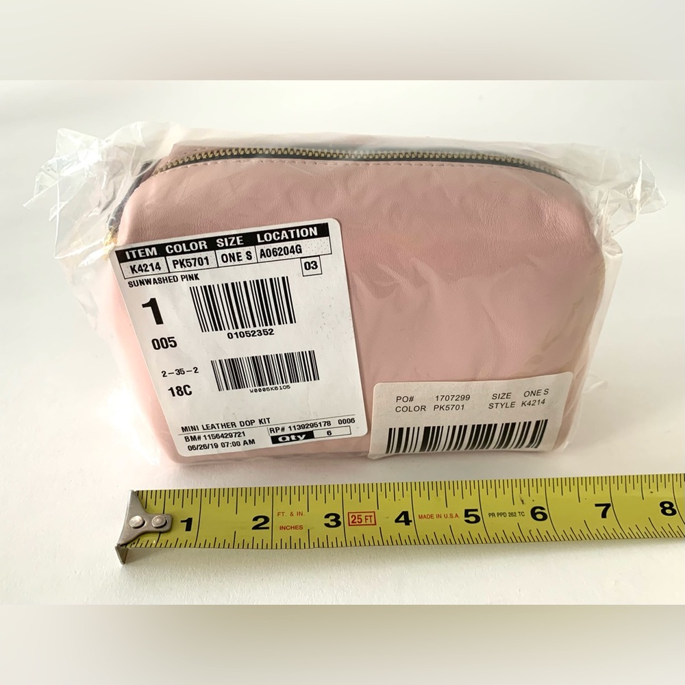 J. Crew Harper mini leather dop kit, new with tags in original bag.